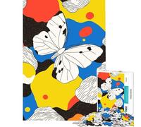 1000piece Puzzle for Teenagers Abstract Butterfly Art Peaceful Focus Building Play Soft Touch Smooth Finish Ideal Present for Art Lovers (Size 38x26cm)