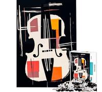 1000piece Puzzle for Teenagers Abstract Cello Peaceful Focus Building Play Soft Touch Smooth Finish Ideal Present for Art Lovers (Size 38x52cm)