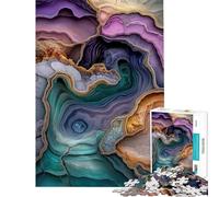 1000piece Puzzle for Teenagers Abstract Gemstone Art Peaceful Focus Building Play Soft Touch Smooth Finish Ideal Present for Art Lovers (Size 50x75cm)