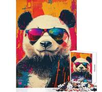 1000piece Puzzle for Teenagers Chill Panda Vibes Teenager Puzzles Toy Wall Decor Pattern Assembly Birthday Present, Gifts, (Size 50x75cm)