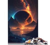 1000Pieces Jigsaw Fantasy Sunset Landscape Square Puzzles for Adults & Wooden Puzzles Home Decoration Puzzle 1000pcs (75x50cm)