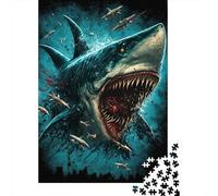 1000Pieces Jigsaw Shark Colorful () Square Puzzles for Adults & Paper Puzzles Home Decoration Puzzle 38x26cm/1000pcs