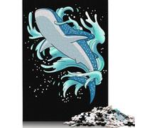 1000Pieces Jigsaw Whale Shark Scuba Diving Square Puzzles for Adults & Wooden Puzzles Home Decoration Puzzle 1000pcs (75x50cm)