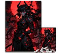 1000Pieces Puzzle Gifts Demonic Samurai Girl Puzzles for Adults Brain Challenge Game for Teenagers Family Interaction 1000 PCS(75x50cm)