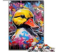 1000Pieces Puzzle Gifts Duck Graffiti Jigsaw Puzzles Idea, Humorous Artwork, Detailed Artwork (Size 50x75 cm)