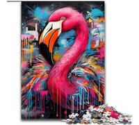1000Pieces Puzzle Gifts Flamingo Graffiti Puzzles for 1000Piece for Family & Friends, Brain-Teasing Challenge (Size 50x75 cm)