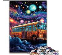 1000Pieces Puzzle Gifts Galaxy Bus Jigsaw Puzzles Idea, Humorous Artwork, Detailed Artwork (Size 50x75 cm)