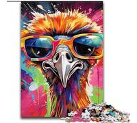 1000Pieces Puzzle Gifts Graffiti Painting Pug 1000Piece Jigsaw Puzzles for Adults for Home Decor, Family Fun, Ages 14+ (Size 26x38 cm)