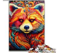 1000Pieces Puzzle Gifts Red Panda Animal Puzzles for 1000Piece for Family & Friends, Brain-Teasing Challenge (Size 26x38 cm)