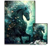 1000Pieces Puzzles for Adults Black Unicorn Challenging Puzzles for TeenagerFamilies Perfect DIY DecorBrainTeasing Challenge 1000 PCS(38x26cm)