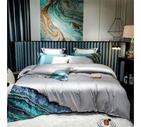 1000TC Egyptian Cotton Bedding Sets Embroidery Duvet Cover Sheet Pillowcase (Color : Queen (A King size 4pcs)