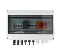 1000v 3 in 1 Out Solar Pv Combiner Box for 3 for String Photovoltaic Array Ip65 Waterproof Dc Distribution Having 4p Dc Mcb 15a Dc Fuses Isolating for Switch