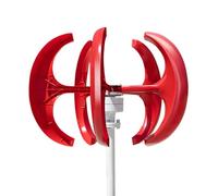 1000W 12V/24V Wind Generator Kit, 5-Blade Wind Turbine, Efficient Renewable Energy Solution, Electromagnetic Electricity Producer, Durable Red Design