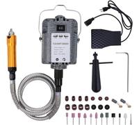1000W 30000RPM Electric Flex Shaft Rotary Tool with Foot Pedal Control, Flex Shaft Hanging Grinder for Carving, Multifunctional Kit for DIY Crafts Such as Carving and Polishing