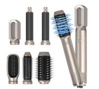 1000W 6 in 1 Hot Air Styler, High-Speed Negative Ionic Hair Styler with Hair Dryer Brush, Hair Dryer Curler, Auto Curling Wands, Volumizing Straightening Curling for Women