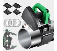 1000W Automatic Pipe Cutter Machine with 3*Precision Blades, 15-220mm Electric Stainless Steel Tube Cutter for Copper/Brass/PVC, Heavy-Duty Plumbing & DIY Project Tool