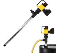 1000w Brushless Motor Drum Pump for Electric Liquid Transfer | Aluminum Magnesium Alloy Tube with 3m Hose, 7M Lift, 60-70L/min Flow, 3-Speed Adjustment，for Workshop, Marine and Farm