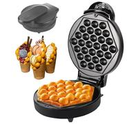 1000W Bubble Waffle Maker, Hong-kong Style Egg Waffle with Double-sided Heating & Non-stick Coating, Bubble Waffles Maker for Coffee Restaurant Dessert Shop Commercial Home