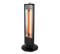 1000W Carbon Infrared Heater Tower Black One Size
