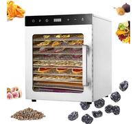 1000W Commercial Freeze Dryer, 10 Layers Food Dehydrator, Temperature 86℉~194℉, Timing 0-24 H, Electric Drying Fruits Machine, Home Food Processor for Jerky, Fruit, Meat, Beef