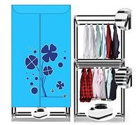 1000W Electric Clothes Airer Dryer, Portable Mute Heated Dryer, Household Large Capacity Folding Laundry Drying Rack (Blue and Red)