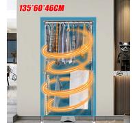 1000W Electric Clothes Dryer 15Kg Indoor Hot Air Drying Machine Wardrobe 2-Tier