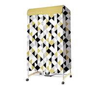 1000w Electric Clothes Dryer, Portable Dryer Machine Rack Wardrobe With Timer, Heated Clothes Drying Rack With Casters, High Capacity Hanger Dryer Low Noise Double Layer Dryer For Apartments