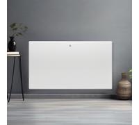 1000W Electric Radiator Panel Heater Bathroom Safe Setback Timer Thermostat Control Wall Mounted Floor Standing Low Energy Futura White One Size