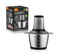 1000W Food Processor & Electric Meat Grinder, 3L Stainless Steel Bowl Chopper with 4 Blades, for Chopping Meat, Grinding Vegetables & Fruits