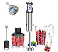 1000W Hand Blender, 5-in-1 Electric Blender, 24-Level Adjustable Handheld Immersion Blender with Turbo Mode, Baby Food Blender