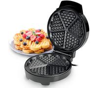 1000w Heart Shaped 5 Slice Non-Stick Electric Belgian American Waffle Maker New