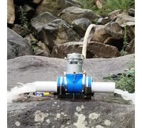 1000W Horizontal Hydroelectric Generator, 220V AC Low Head Micro Hydro Power Turbine, 114mm Outlet for Small Streams & Rivers, Off-Grid Energy