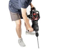 1000W Jack Hammer 33cc Concrete Breaker 36x32mm Single Cylinder Air Cooling 2-Stroke Hand Pull Stroke Petrol Demolition Hammer for Ground Slotting, Rock Breaking, Wall Drilling