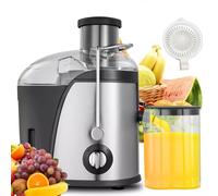 1000W Juicer Machine Whole Fruit Vegetable Large Juice Extractor SS Hinsinc Silver One Size