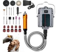 1000W Rotary Tool Flex Shaft - Electric Hanging Grinder Carver, with Foot Pedal Control, Forward and Reverse Rotation, Multifunction 500-30000RPM Grinder Tool, for Carving, Buffing, Sanding