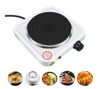 1000W Single Hot Plate - Cast Iron Heating Element - On/Off Indicator Lights - Non-Slip Feet - Electric Stove Home Kitchen Cooker Coffee Heater