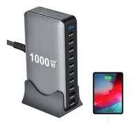 1000W USB C Charger Block 10 in 1 Multi Port USB C Fast Charging Station Laptop Charger HubCompatible with MacBook,i-Pad, Galaxy S24/S23