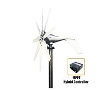 1000w Wind Generator 48V 24V 12V Windmill HorizontaWind Generat Kit Free Energy Altern With MPPT Controller For Home Use(With Hybrid Control,8 BLADES_24V_1000W)