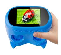 1000X 2-in-1 Handheld Microscope and Binoculars for Kids, Temodu 4K 2.0" Screen Educational Science Kit Digital Microscope, Rechargeable Mini Pocket Binoculars, Birthday, Ages 3+ (Blue)