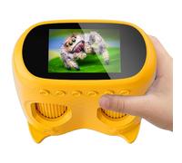 1000X 2-in-1 Handheld Microscope and Binoculars for Kids, Temodu 4K 2.0" Screen Educational Science Kit Digital Microscope, Rechargeable Mini Pocket Binoculars, Birthday, Ages 3+ (Orange)