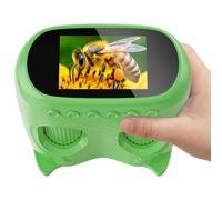 1000X 2-in-1 Handheld Microscope and Binoculars for Kids, Temodu 4K 2.0" Screen Educational Science Kit Digital Microscope, Rechargeable Mini Pocket Binoculars, Birthday, Ages 3+ (Green)