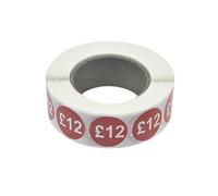 1000x 25 mm red Price self Adhesive Stickers Sticky Labels for Retail Display. (£12)