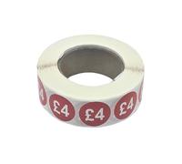 1000x 25 mm red Price self Adhesive Stickers Sticky Labels for Retail Display. (£4)