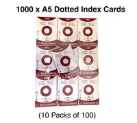 Exacompta Index Cards 10708E A5 White 15 x 21.2 x 2.5 cm Pack of 10