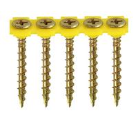 1000x Collated Solo Yellow WOODSCREW PH2 COUNTERSUNK ~ Softwood, Chipboard, MDF Screws (4.2 x 55mm)