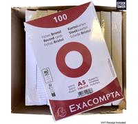 Exacompta Index Cards 10708E A5 White 15 x 21.2 x 2.5 cm Pack of 10