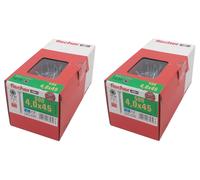 1000x Fischer Wood Construction Screws 4.0x45mm TX20 Galvanized Chipboard Screw