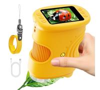 1000X Handheld Digital Microscope for Kids- 2" Screen, Pocket Magnifying Glass, Portable STEM Toys for Age 5-12+Boy&Girls Birthday Gift,Photo & Video Edu Gift USB Rechargeable - Orange