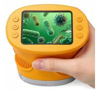 1000x Handheld Digital Microscope for Kids with 5 Slides - Portable Mini Microscope with 2” IPS Screen, 1080P Camera, LED Light, Rechargeable Type-C - STEM Educational Toy for Kids Learning Science