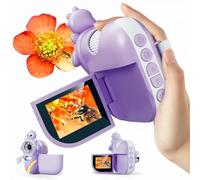 1000X Handheld Kids Microscope with 2'' HD Screen & 1080P Camera, Built-in Telescope, STEM Educational Toy, Ideal Christmas/Birthday Gift for Ages 3-12 (Purple)